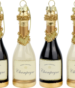 2342 GLASS BOTTLE CHAMPAGNE S/4